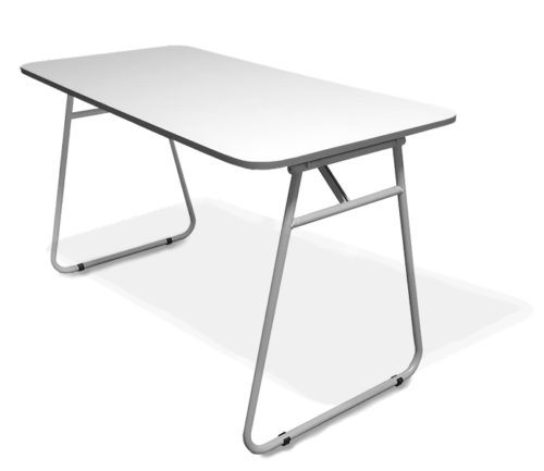Складной стол Плияж, белый - серебристый