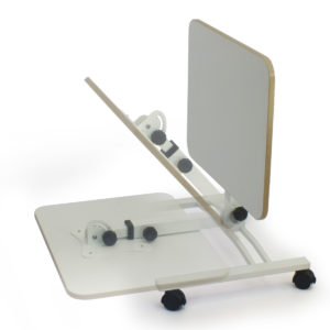 Складной стол для ноутбука Твист-2 на колесиках с регулировкой высоты и угла наклона столешницы, метод сложения