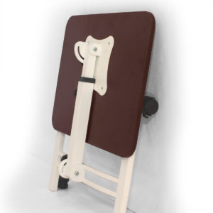 Складной стол для ноутбука Твист-2 на колесиках с регулировкой высоты и угла наклона столешницы, венге - белый